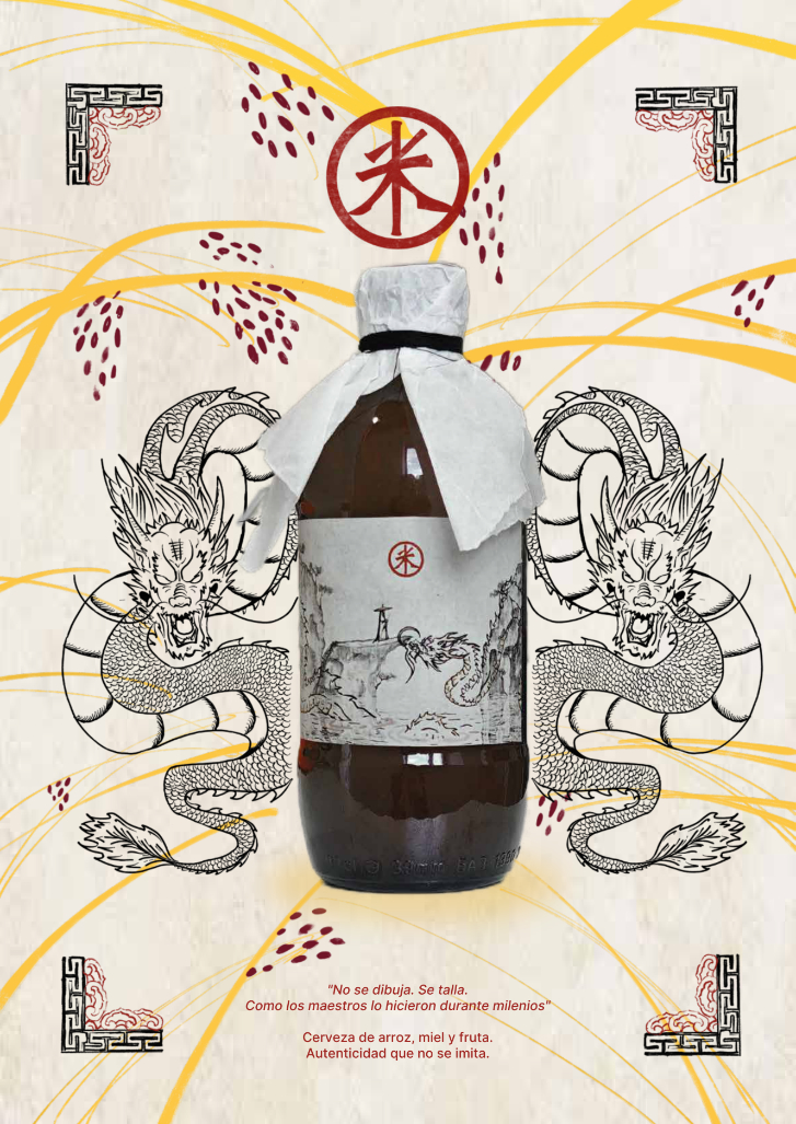 Dragon bottle poster
